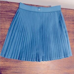 Antonio Melani - Pleated Tennis High Rise Mini Skirt. Slate Blue. Small